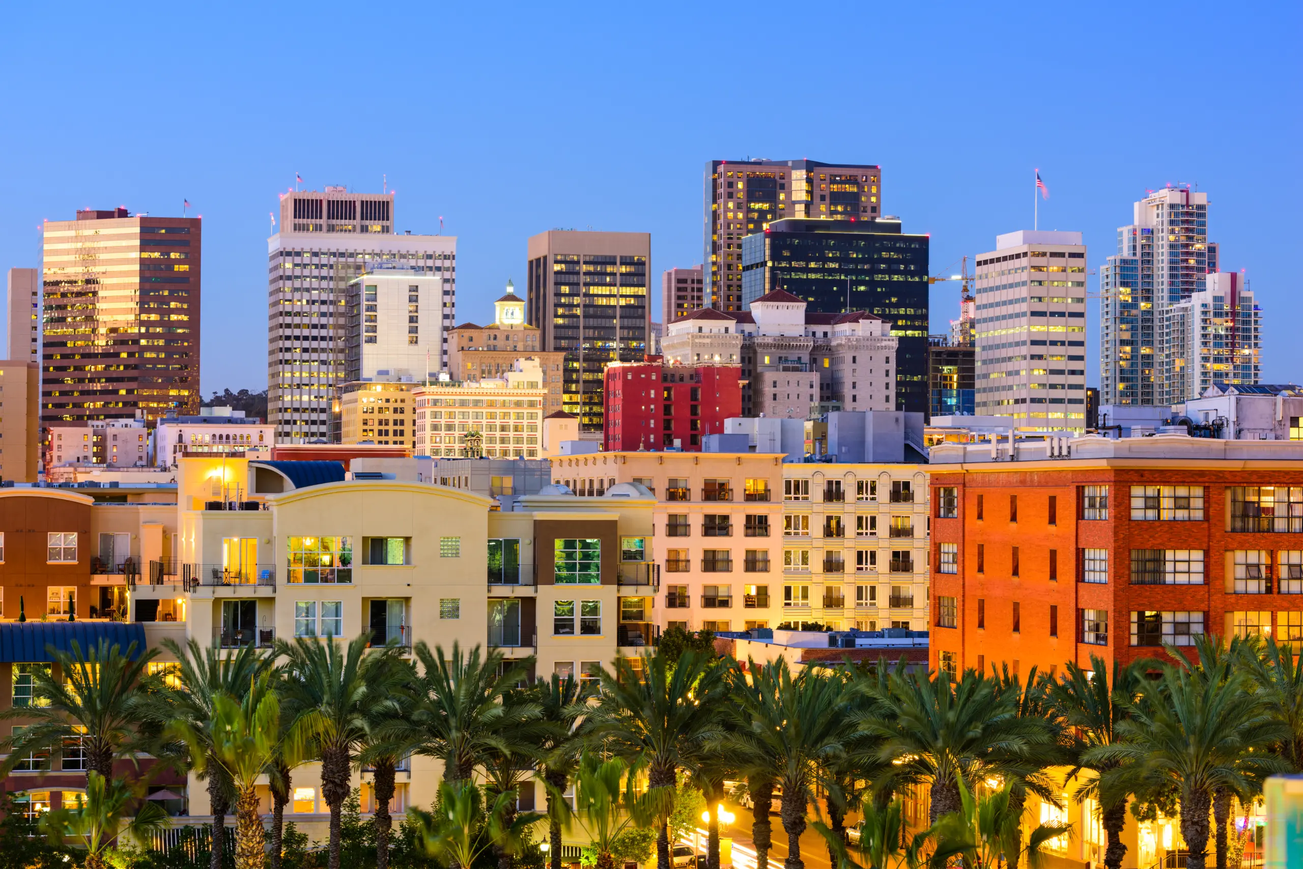 San Diego, California, USA downtown city skyline.